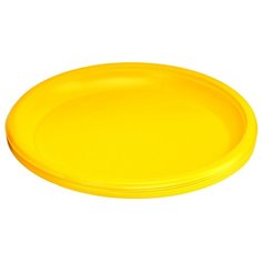 Тарелки одноразовые диаметр 21 см желтые 60 штук Мистерия