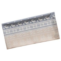 Простыня Сказка Скандинавия перкаль на резинке 180х200 см бежевый/белый/серый