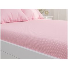 Простыня Сказка Мармелад перкаль на резинке 120х200 см розовый/белый