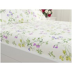 Простынь на резинке Сказка "Душистый горошек" натяжная простынь 120х200 см 1,5-спальная