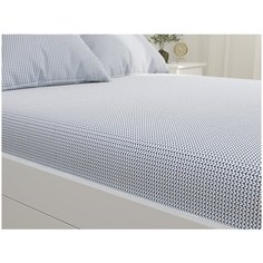 Простынь на резинке Сказка "Вязание" натяжная простынь 90х200 см 1,5-спальная