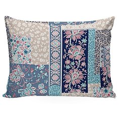 Комплект наволочки 2шт Сказка "Лоскутная мозаика вид 2" 50х70 см , молния 100% хлопок. Наволочка 50*70.