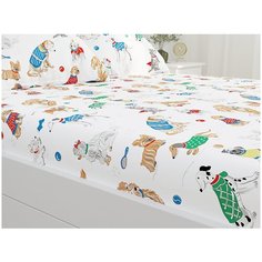 Простынь Сказка "Dogs on white" 150х215 см