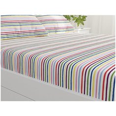 Простынь на резинке Сказка "Радужная полоска" 160х200 см