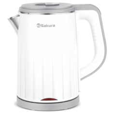 Чайник электр SA-2155WG (1.2) бел +сер Sakura