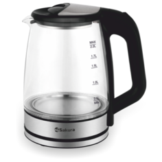 Чайник электр SA-2722BK (2.2) стекл подсв Sakura