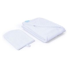 Полотенце с уголком и варежкой Nuovita GRAZIA 100x100 махра/вельбоа.