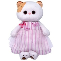 Мягкая игрушка Basik&Co Кошка Ли-Ли в платье с бабочками 24 см