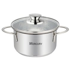 Кастрюля Mercury MC-6055, 1 л, серебристый