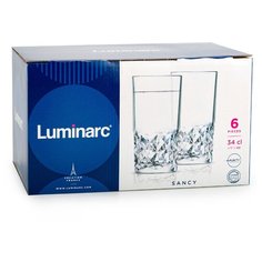 Набор стаканов SANCY 6шт 340мл высокие Luminarc