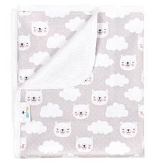 Непромокаемая плюшевая пеленка-клеенка GlorYes! Облачата 80х68 см