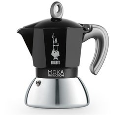 Гейзерная кофеварка Moka Induction, на 2 чашки, черная, Bialetti