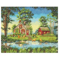 Dimensions Набор для вышивания крестиком Summer Cottage 35,5 х 27,9 см (35340)