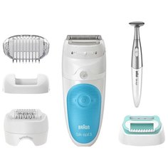 Эпилятор Braun Silk-epil 5 SensoSmart 5-810 + стайлер для линии бикини white/blue
