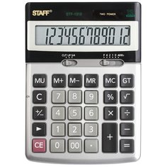 Калькулятор настольный STAFF STF-1312 металлик