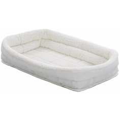 Лежак для собак и кошек Midwest QuietTime Deluxe Fleece Double Bolster 53х30х10 см белый