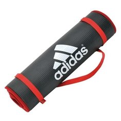 Коврик adidas ADMT-12235, 183х61х1 см красный/черный надпись