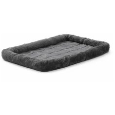 Лежак для собак и кошек Midwest QuietTime Faux Fur Deluxe Bolster 61х46х8 см gray