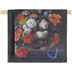 Плед Arya Garden 130 х 160 см, серый/красный/белый