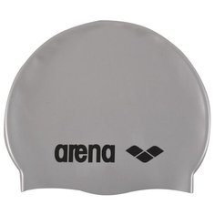 Шапочка для плавания arena Classic Silicone Cap 91662, silver/black
