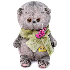 Мягкая игрушка Basik&Co Кот Басик baby в бархатном кашне 20 см