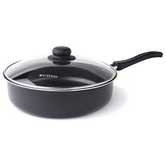 Сотейник Scovo Promo PA-020, 24 см, с крышкой, чёрный