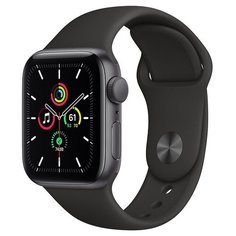 Умные часы Apple Watch SE GPS 40мм Aluminum Case with Sport Band, серый космос/черный