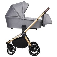 Универсальная коляска CARRELLO Epica (2 в 1), silver grey/gold frame, цвет шасси: золотистый