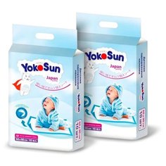 Одноразовые пеленки YokoSun с липкой лентой 60х90 10 шт. 2 шт.