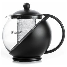 Taller Заварочный чайник Алан TR-1349 1,25 л, черный/прозрачный