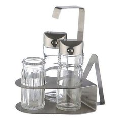 Набор для специй BEKKER BK-3099 Солонка, перечница из стекла с крышками из нержавеющей стали емкость для зубочисток