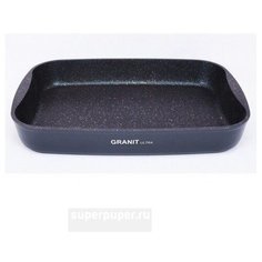 Противень Kukmara пгг02а литой 36,5*26,5*5см. АП, Granit ultra blue