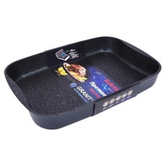 Противень Kukmara пгг03а литой 40*29,5*5см. АП, Granit ultra blue