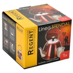 Чайник заварочный REGENT 93-TEA-SD-02 Stendal 1 л с ситечком красный