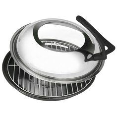 Сковорода-гриль Vitesse VS-2380, 33 см, с крышкой, стальной/черный