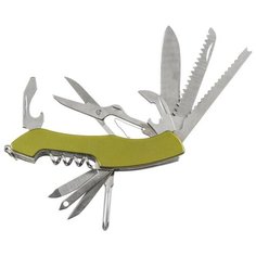 Нож ЭКОС 325129 SR081 многофункциональный зеленый Ecos