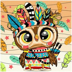 Картина по номерам Molly 20х20 см Вождь пернатых