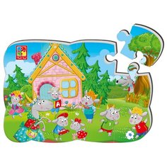 Пазлы на магните, Vladi Toys,"Волк и семеро козлят"