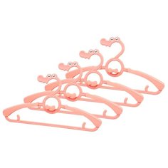 Набор вешалок детских с раздвижными плечиками, 4 шт., пластик, 30,3*17,5*2,5 см, персик., ПУТЕШАСТИКИ Valiant