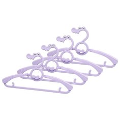 Набор вешалок детских с раздвижными плечиками, 4 шт., пластик, 30,3*17,5*2,5 см, фиолет., ПУТЕШАСТИКИ Valiant