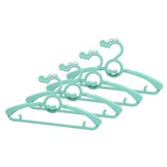 Набор вешалок детских с раздвижными плечиками, 4 шт., пластик, 30,3*17,5*2,5 см, мятн., ПУТЕШАСТИКИ Valiant