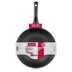 Сковорода-WOK VARI KKLWBL35128 "Классическая каменная" литая, черная д.28см