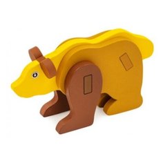 3D пазл "Зверушки" Медведь, дерево Alatoys
