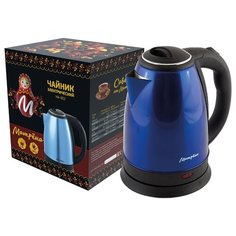ЧАЙНИК ЭЛЕКТР. "МАТРЁНА" MA-002 1,8 Л (1/12) СТАЛЬ (СИНИЙ)