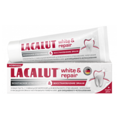 Зубная паста Lacalut white & repair отбеливающая, 75мл