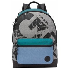 Рюкзак Grizzly RX-022-1 15, серый, зеленый