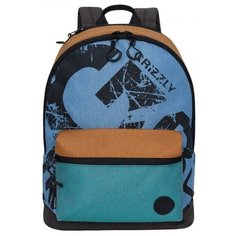 Рюкзак Grizzly RX-022-1 15, голубой, оранжевый