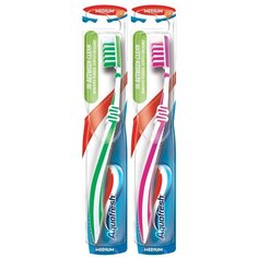 Зубная щетка Aquafresh In-between Clean, розовый/зеленый, 2 уп.