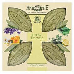Набор мыла кускового Aphrodite оливкового Ароматные травы, 85 г, 4 шт.