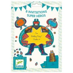 Приглашение DJECO Superhero (DJ04785), 8 шт.